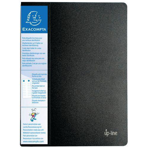 Lot de 12 Protège-documents rigide avec porte étiquette 60 vues Noir thumbnail image 1