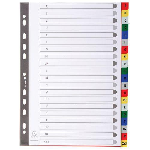 Lot de 20 Intercalaires alphabétiques pp couleurs 12/100 az A4 thumbnail image 1