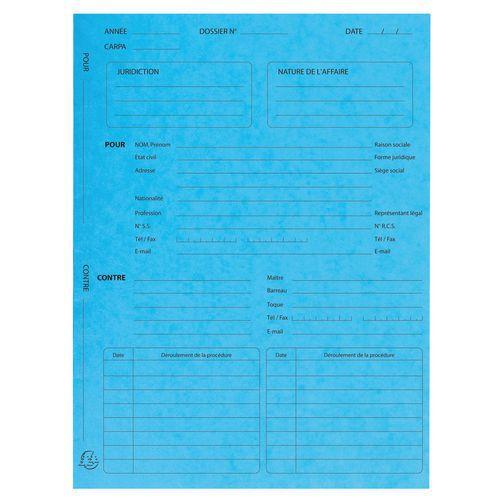 Lot de 5 paquets 25 dossiers procédure carte lustrée 25x32cm Turquoise thumbnail image 1