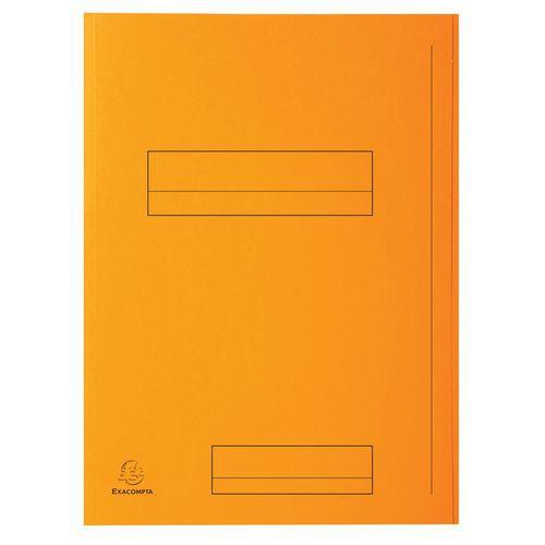 Lot de 5 paquets 50 chemise imprimée 2 rabats super 250 24x32cm Orange thumbnail image 1