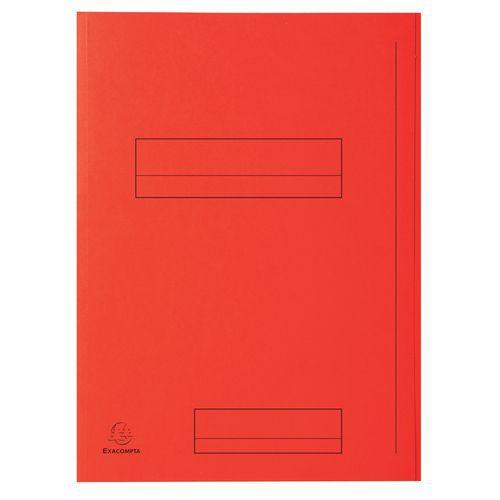 Lot de 5 paquets 50 chemise imprimées 2 rabats super 250 24x32cm Rouge thumbnail image 1