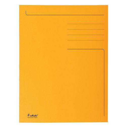 Lot de 100 chemises imprimée 3 rabats forever® 280gm² - folio Orange thumbnail image 1