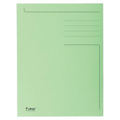 Lot de 100 chemises imprimée 3 rabats forever® 280gm² - folio Vert Pré thumbnail image 1