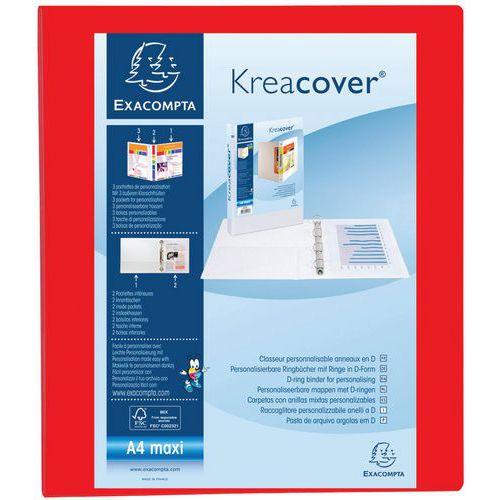 Illustration de : Classeur pp personnalisable kreacover 4 anneaux 25mm A4 maxi