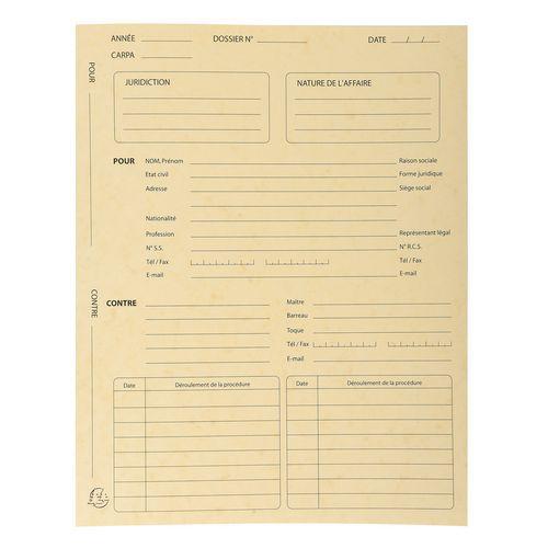 Lot de 5 paquets 25 dossiers procédure carte lustrée 25x32cm Ivoire thumbnail image 1