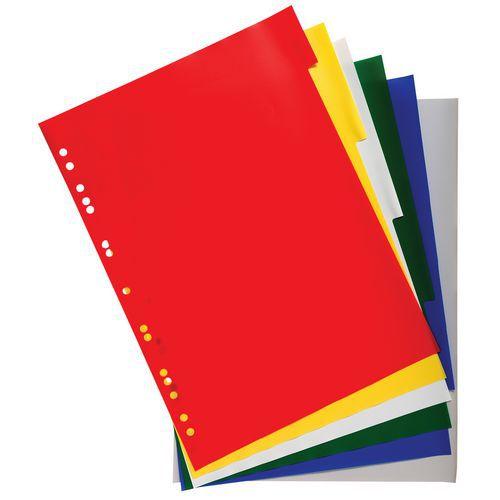 Illustration de : Intercalaires polypropylène souple 6 positions A4 maxi
