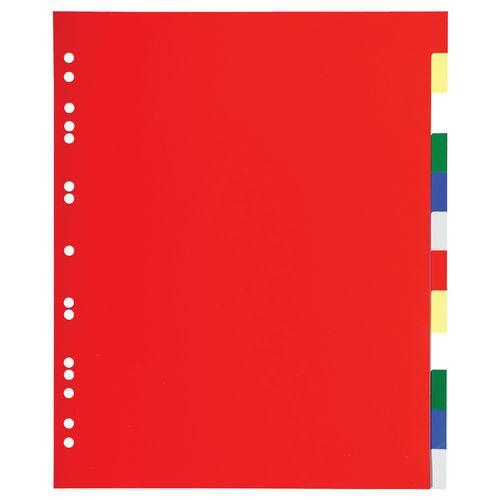Illustration de : Intercalaires polypropylène souple 12 positions A4 maxi