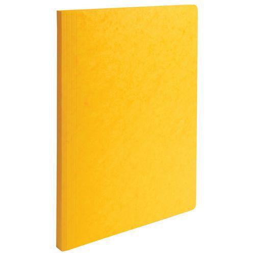 Lot de 50 chemises a dos rainé carte lustrée 400gm² - 24x32cm Jaune thumbnail image 1