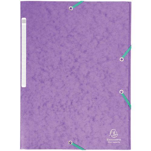 Lot de 25 chemises maxi capacity carte lustrée 425gm²  A4 Violet thumbnail image 1