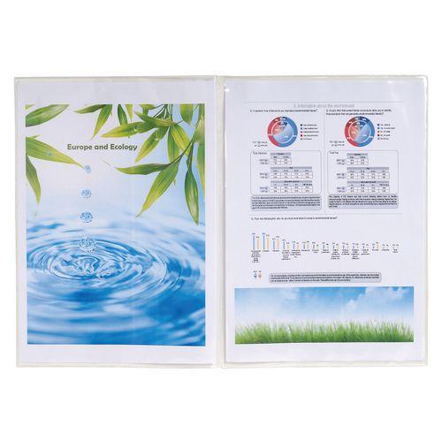 Lot de 5 Sachet de 10 étuis de protection doubles PP A4 Cristal thumbnail image 1