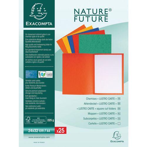 Illustration de : Paquet de 25 chemises lustro-carte 225gm² - 24x32cm
