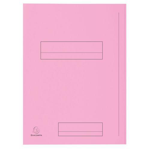 Lot de 5 paquets 50 chemises imprimées 2 rabats super 250 24x32cm Rose thumbnail image 1