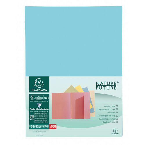 Lot de 5 paquets 100 chemises 1 rabat super 180 - 24x32cm Bleu clair thumbnail image 1