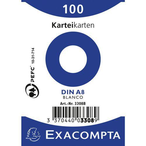 Lot de 48 Paquet 100 fiches sous film bristol uni 55x74mm thumbnail image 1