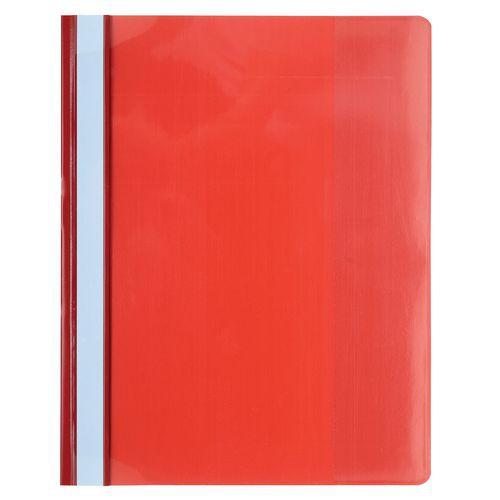 Lot de 10 chemises de présentation à lamelles pvc premium - a4 Rouge thumbnail image 1