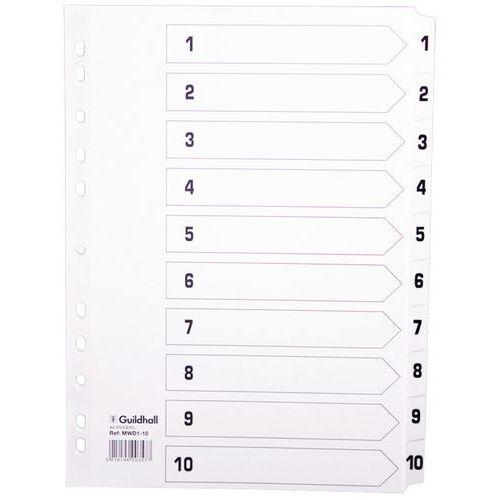 Lot de 25 Intercalaires à touches plastifiées - 10 touches 1 à 10 A4 thumbnail image 1