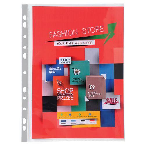 Sachet 10 pochettes perforées premium PP 140micron a4+ fullname image