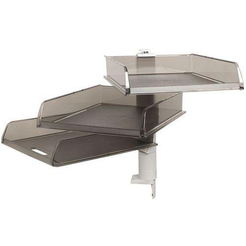 Illustration de : Colonne pivotante 3 corbeilles-à-courrier b4 classic