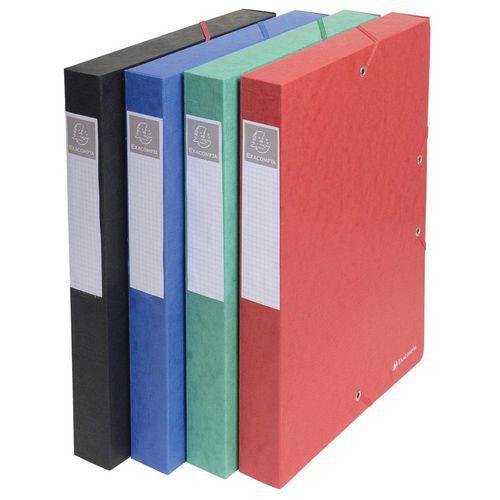 Illustration de : Boite de classement exabox dos 40mm carte lustrée scotten A4
