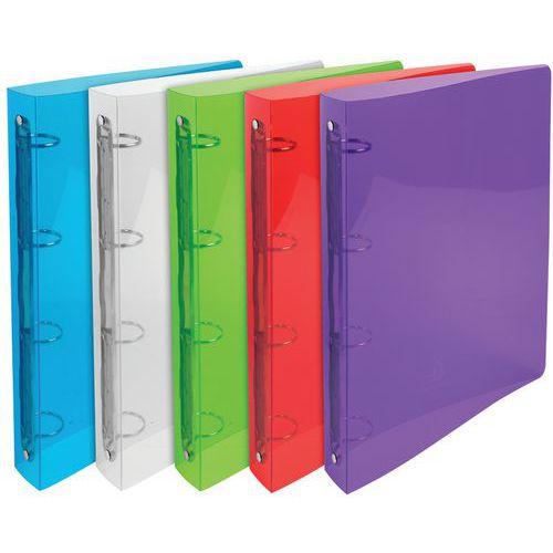 Illustration de : Classeur 4 anneaux 30 mm polypropylène crystal - a4 maxi