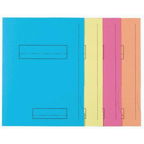 Illustration de : Paquet de 50 chemises imprimées 2 rabats super 250 - 24x32cm