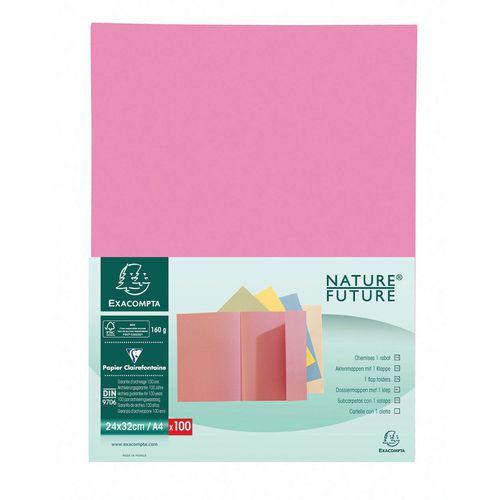 Illustration de : Paquet 100 chemises 1 rabat super 180 - 24x32cm