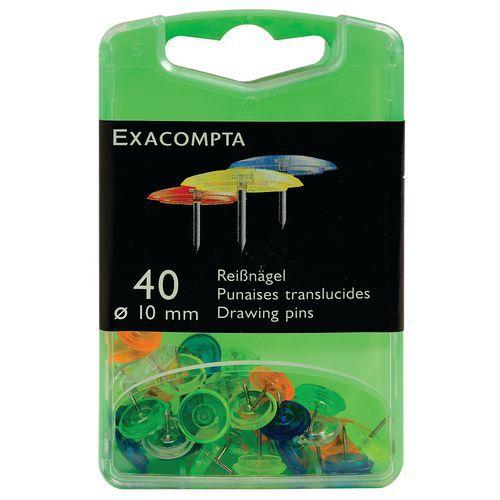 Illustration de : Boîte de 40 punaises hauteur de pointe 7mm 10mm de diamètre