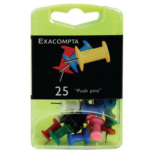 Illustration de : Boîte de 25 épingles push pins hauteur de pointe 7mm