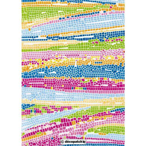 Pochette 20 feuilles 30x40 cm couleur bleu violet - Décopatch fullname image