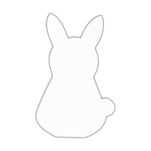 Illustration de : Symbole Lapin en papier mâché à décorer 20,5 cm blanc - Décopatch