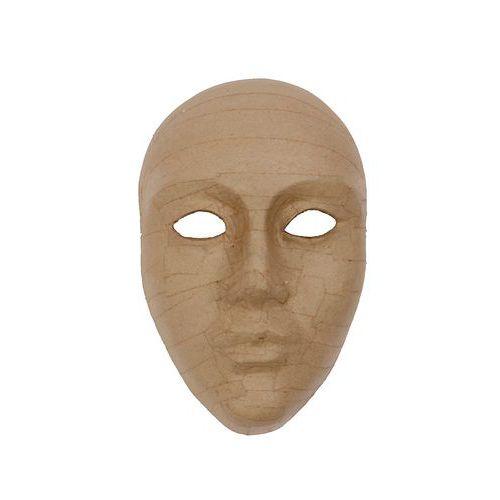 Illustration de : Masque face intégrale en papier mâché à décorer - Décopatch