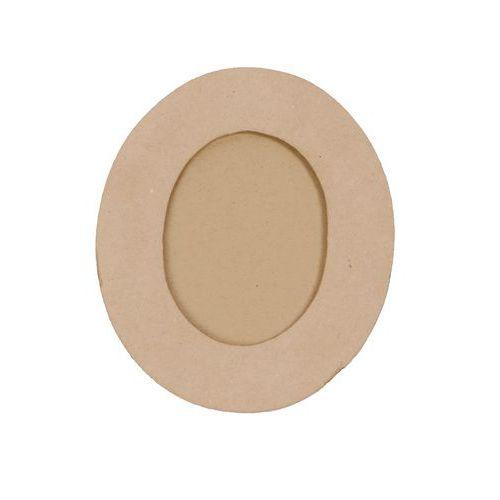 Illustration de : Cadre ovale S 16,5x19,5 cm en papier mâché à décorer - Décopatch