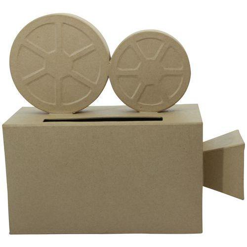 Illustration de : Urne caméra 13x33,5x31 cm en papier mâché à décorer - Décopatch