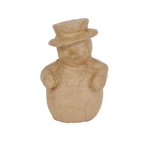 Bonhomme de neige 12 cm en papier mâché à décorer - Décopatch fullname image