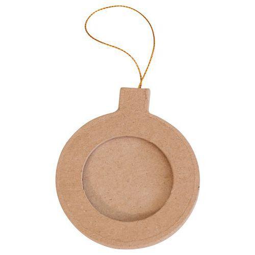 Cadre boule ronde de Noël à suspendre 9,5cm (Lot de 20) thumbnail image 1