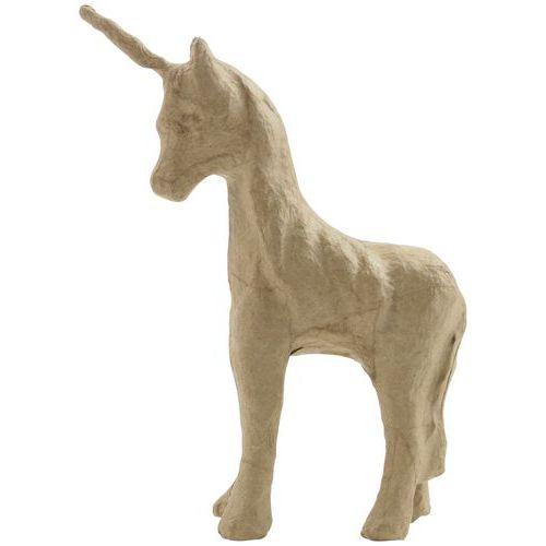 Licorne féérique 16,5 cm en papier mâché à décorer - Décopatch fullname image