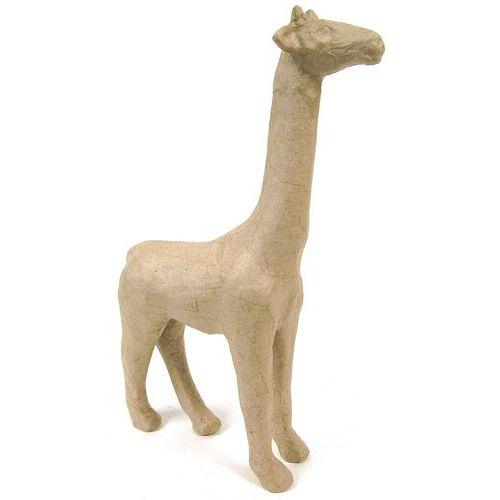 Illustration de : Girafe 28 cm en papier mâché à décorer - Décopatch