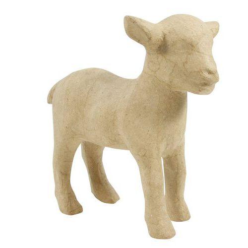 Illustration de : Chevreau 13 cm en papier mâché à décorer - Décopatch
