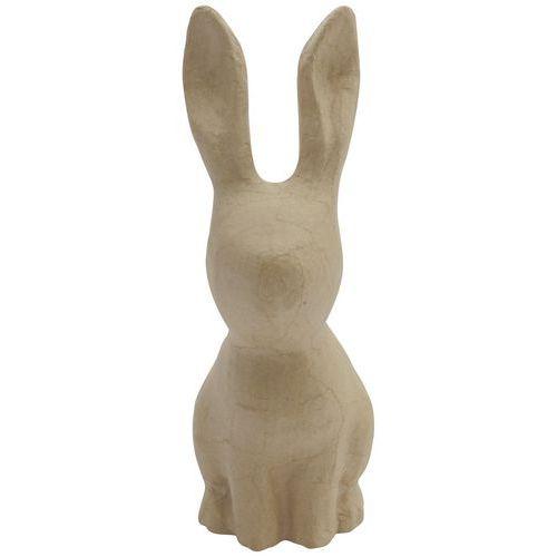 Lapin grandes oreilles 21,5 cm en papier mâché à décorer - Décopatch fullname image