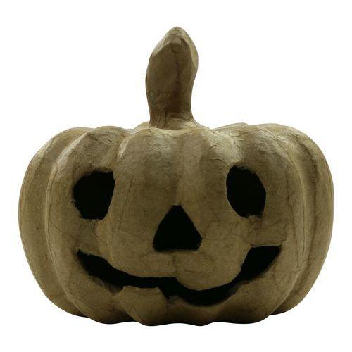 Illustration de : Citrouille 12 cm en papier mâché à décorer - Décopatch