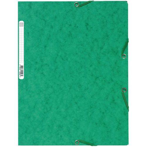 Lot de 25 chemises 3 rabats à élastiques carte lustrée 400g/m2  A4 Vert thumbnail image 1