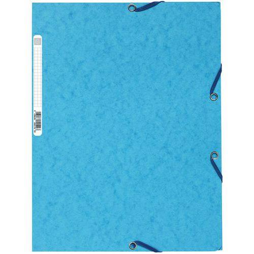 Lot de 25 chemises 3 rabats carte lustrée 400g/m2  A4 Turquoise thumbnail image 1
