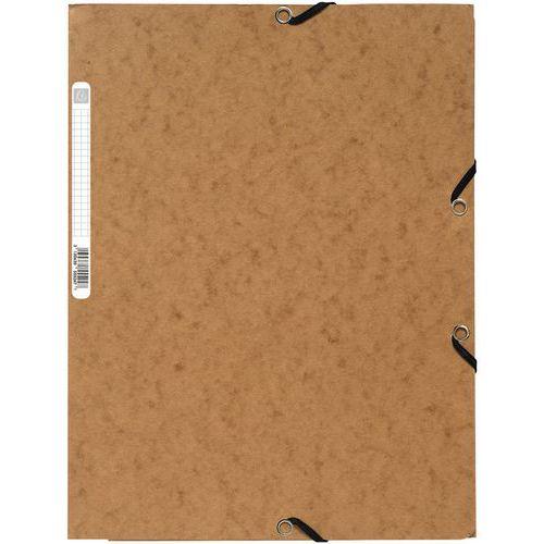 Lot de 25 chemises 3 rabats carte lustrée 400g/m2  A4 Tabac thumbnail image 1