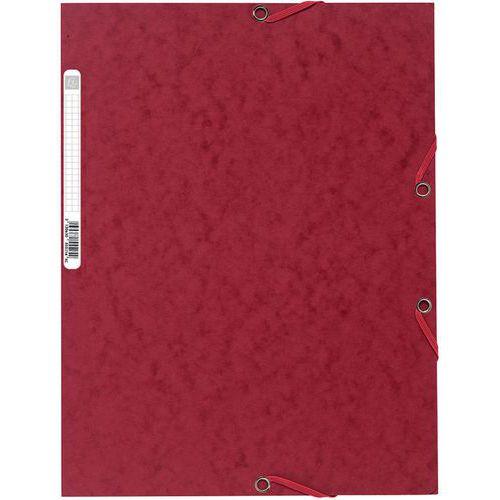 Lot de 25 chemises 3 rabats carte lustrée 400g/m2  A4 Cerise thumbnail image 1