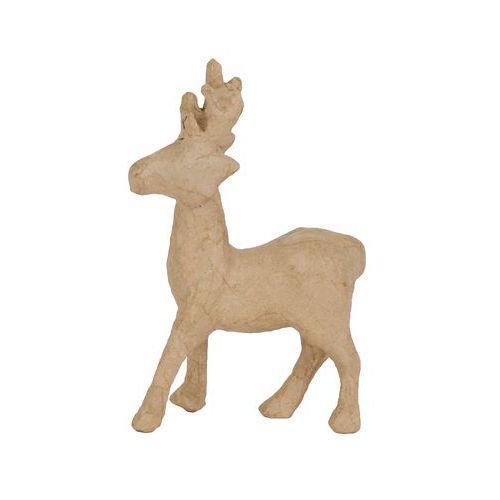 Illustration de : Renne 13,5 cm en papier mâché à décorer - Décopatch
