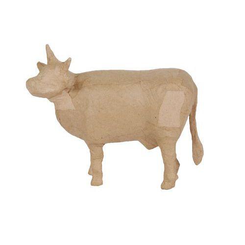 Vache 14 cm en papier mâché à décorer - Décopatch fullname image