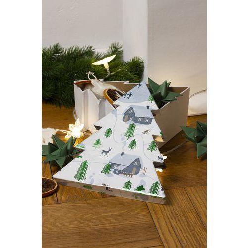 Illustration de : Boîte sapin S 8x18,5x20 cm en papier mâché à décorer - Décopatch