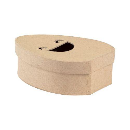 Illustration de : Boîte oeuf sourire S 4x10x12 cm en papier mâché à décorer - Décopatch