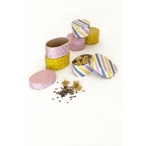 Illustration de : Mini boîte ovale 7x4,5x3 cm en papier mâché à décorer - Décopatch