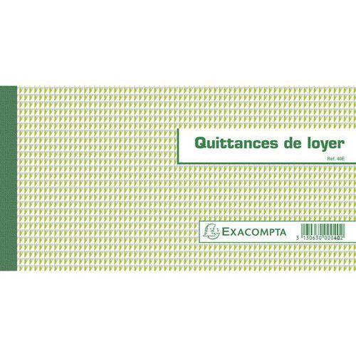 Lot de 10 Carnet "Quittance de loyers" 13,5/18,5cm 50 Feuillets thumbnail image 1